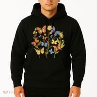 Butterfly Garden Flowers Hoodie thumb 2