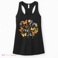 Butterfly Garden Flowers Women's Tank Top thumb 0
