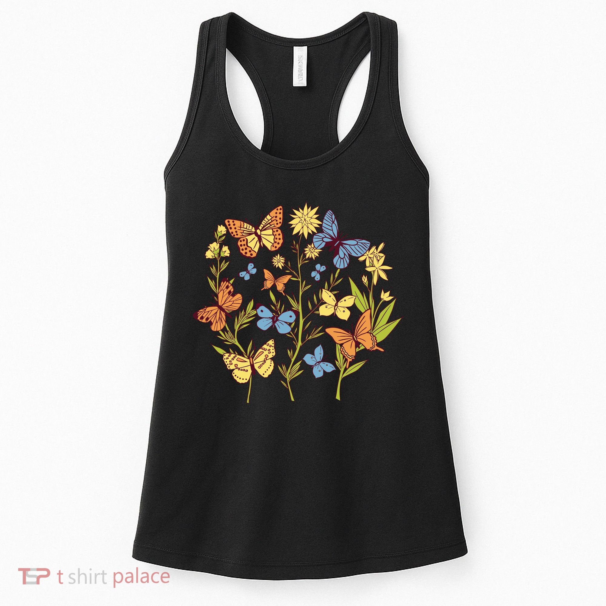 Butterfly Garden Flowers Women's Tank Top