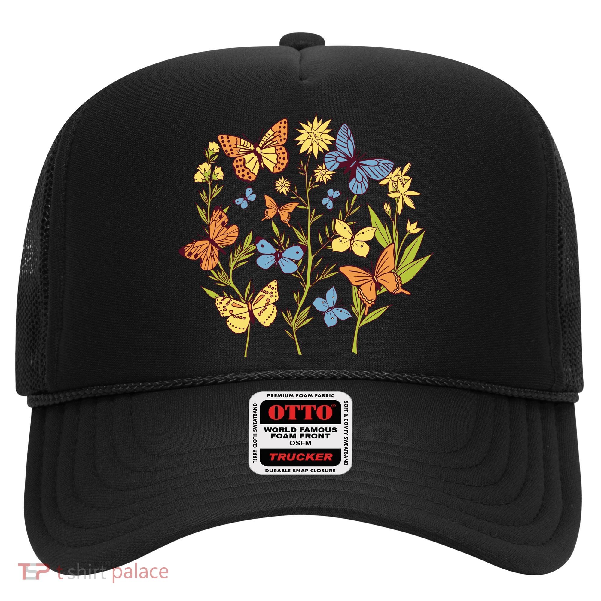 Butterfly Garden Flowers Hat
