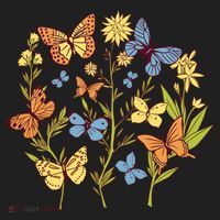 Butterfly Garden Flowers Hat thumb 2