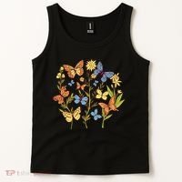 Butterfly Garden Flowers Tank Top thumb 2