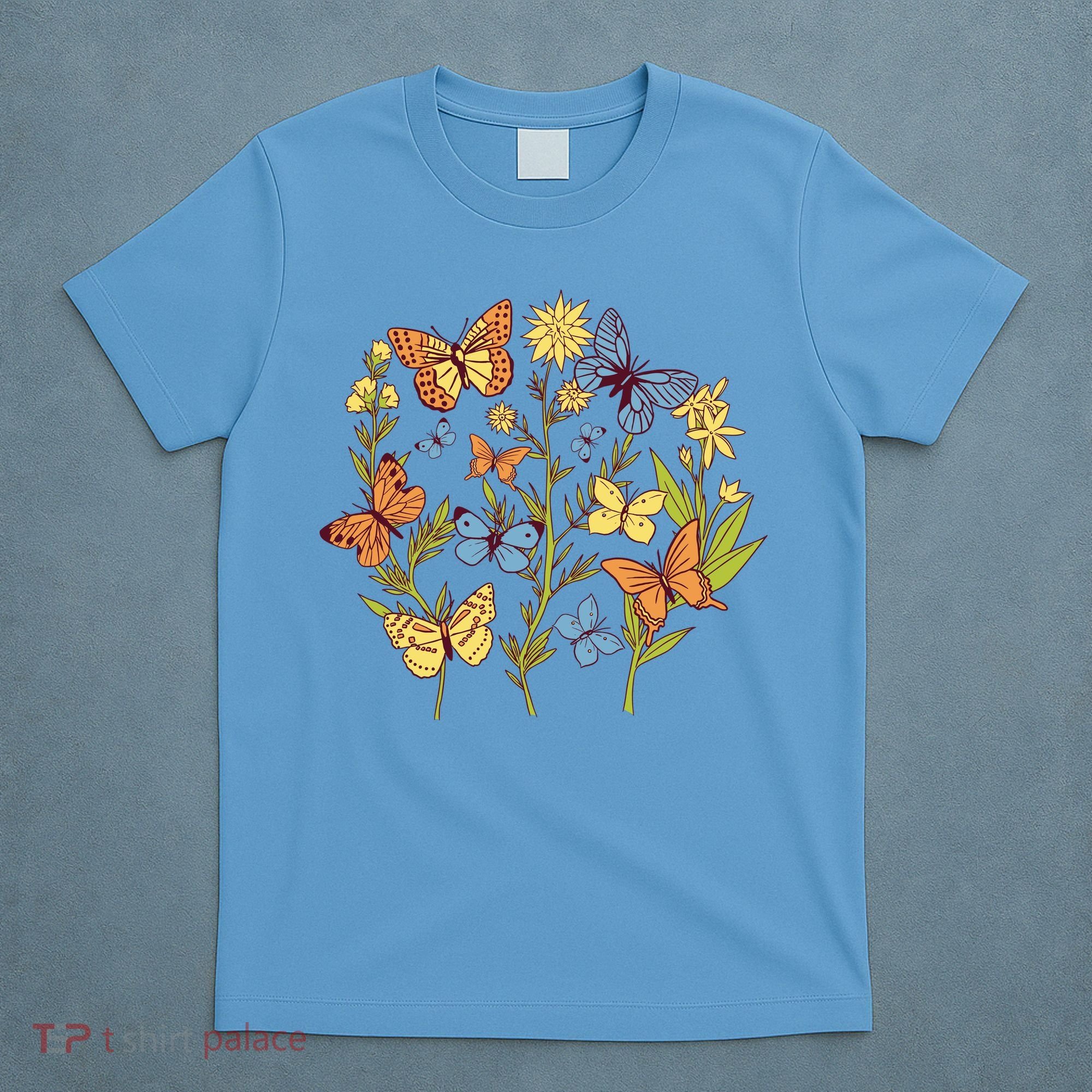 Butterfly Garden Flowers T-Shirt