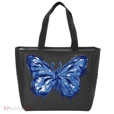 Butterfly Ink Dripping Tote Bag