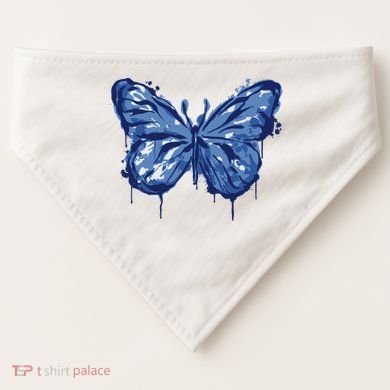 Butterfly Ink Dripping USA-Made Doggie Bandana