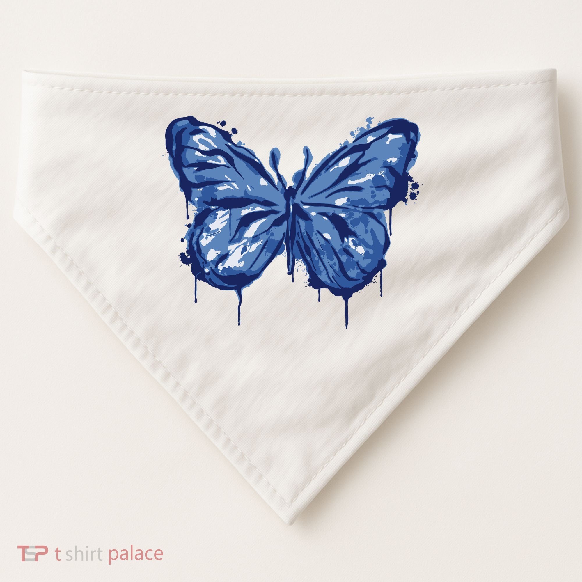 Butterfly Ink Dripping USA-Made Doggie Bandana