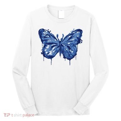 Butterfly Ink Dripping Long Sleeve Shirt