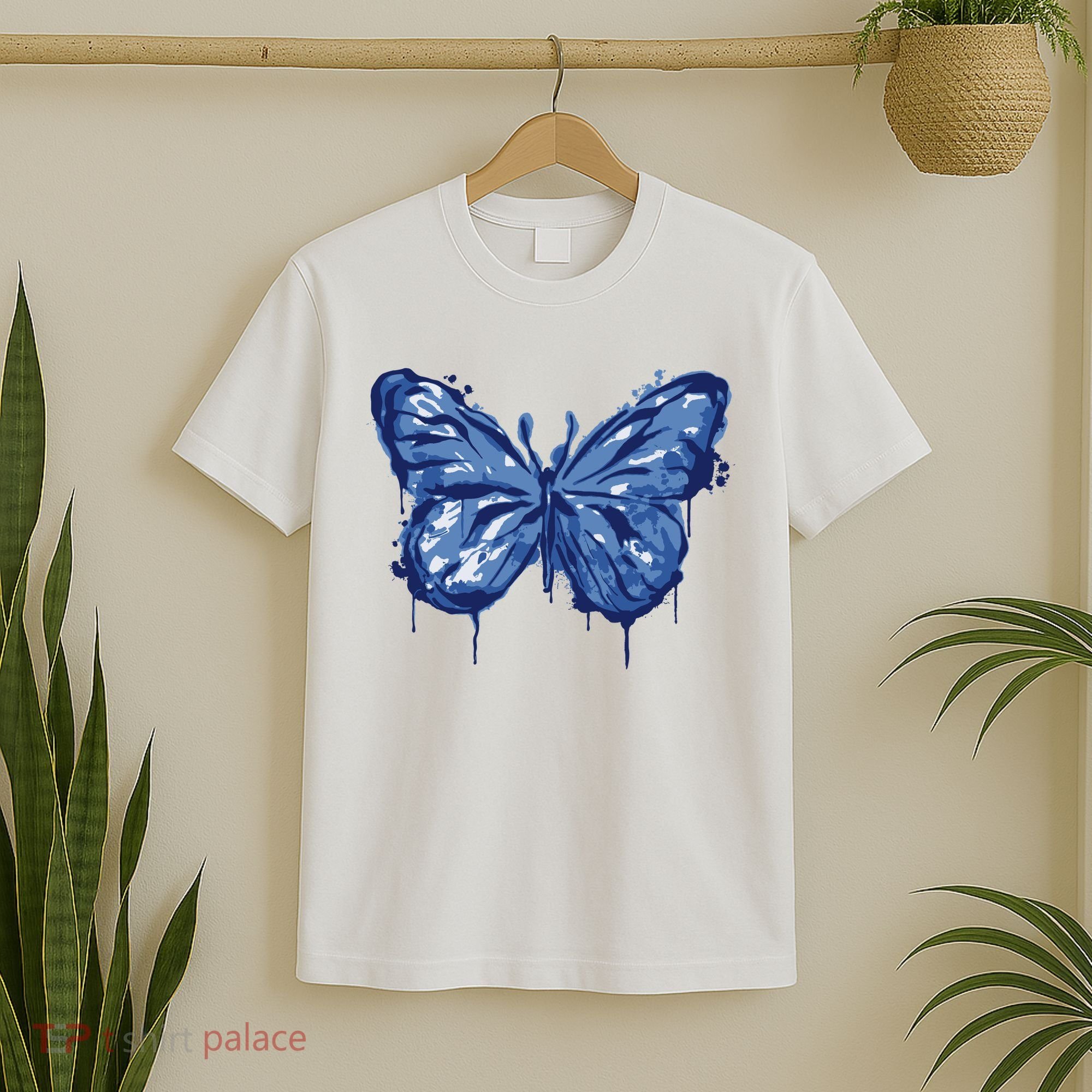 Butterfly Ink Dripping T-Shirt