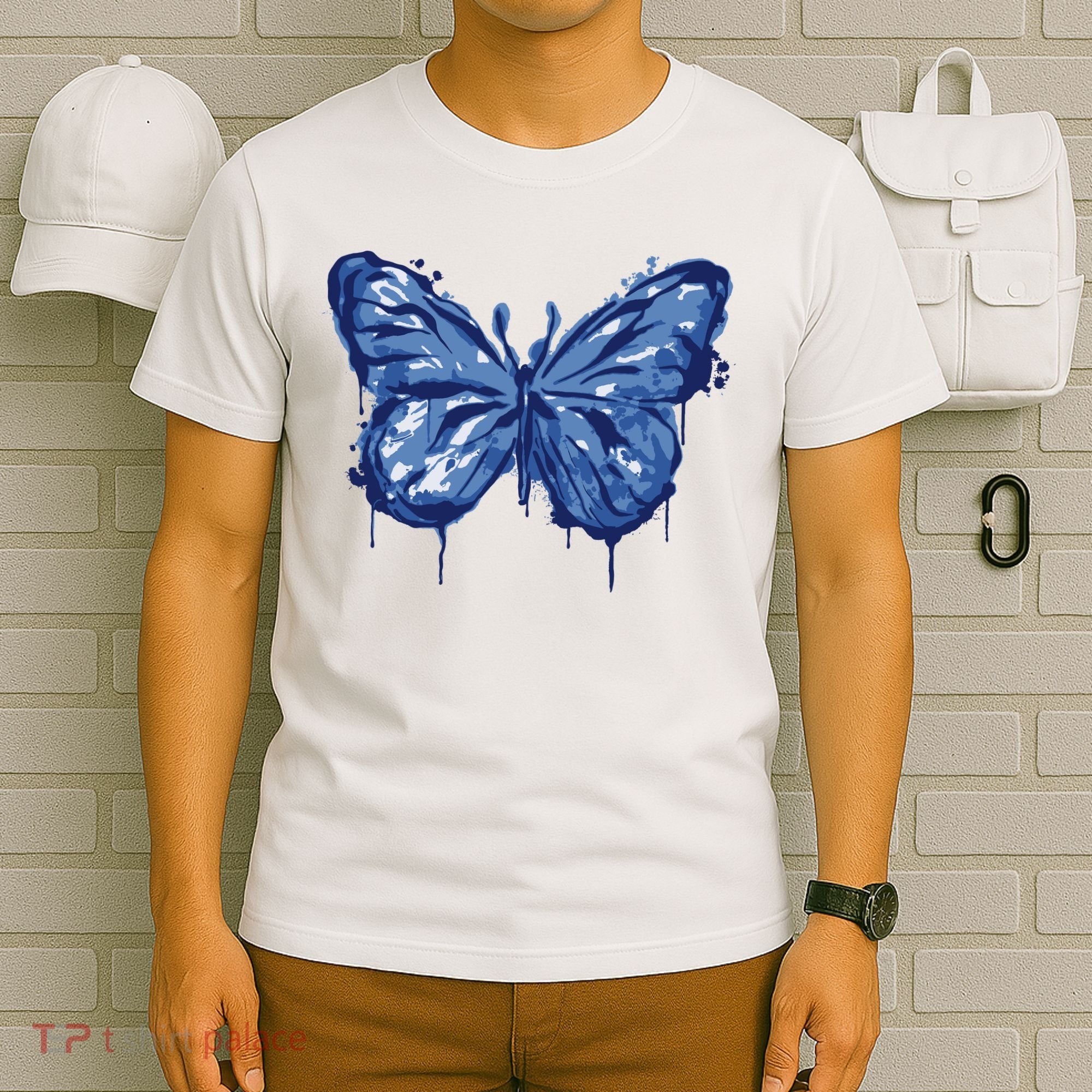 Butterfly Ink Dripping T-Shirt