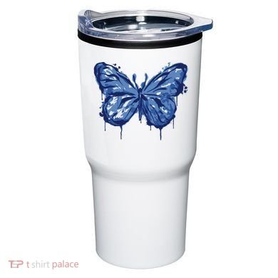 Butterfly Ink Dripping Tumbler