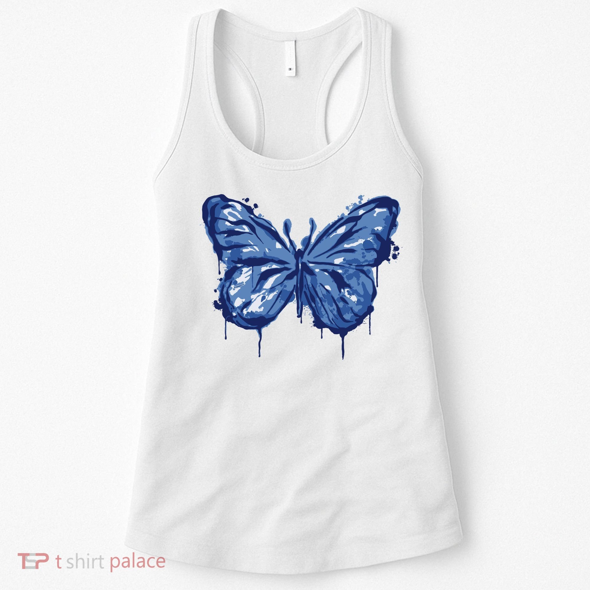 Butterfly Ink Dripping Women's Tank Top