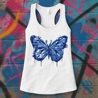 Butterfly Ink Dripping Women's Tank Top thumb 3