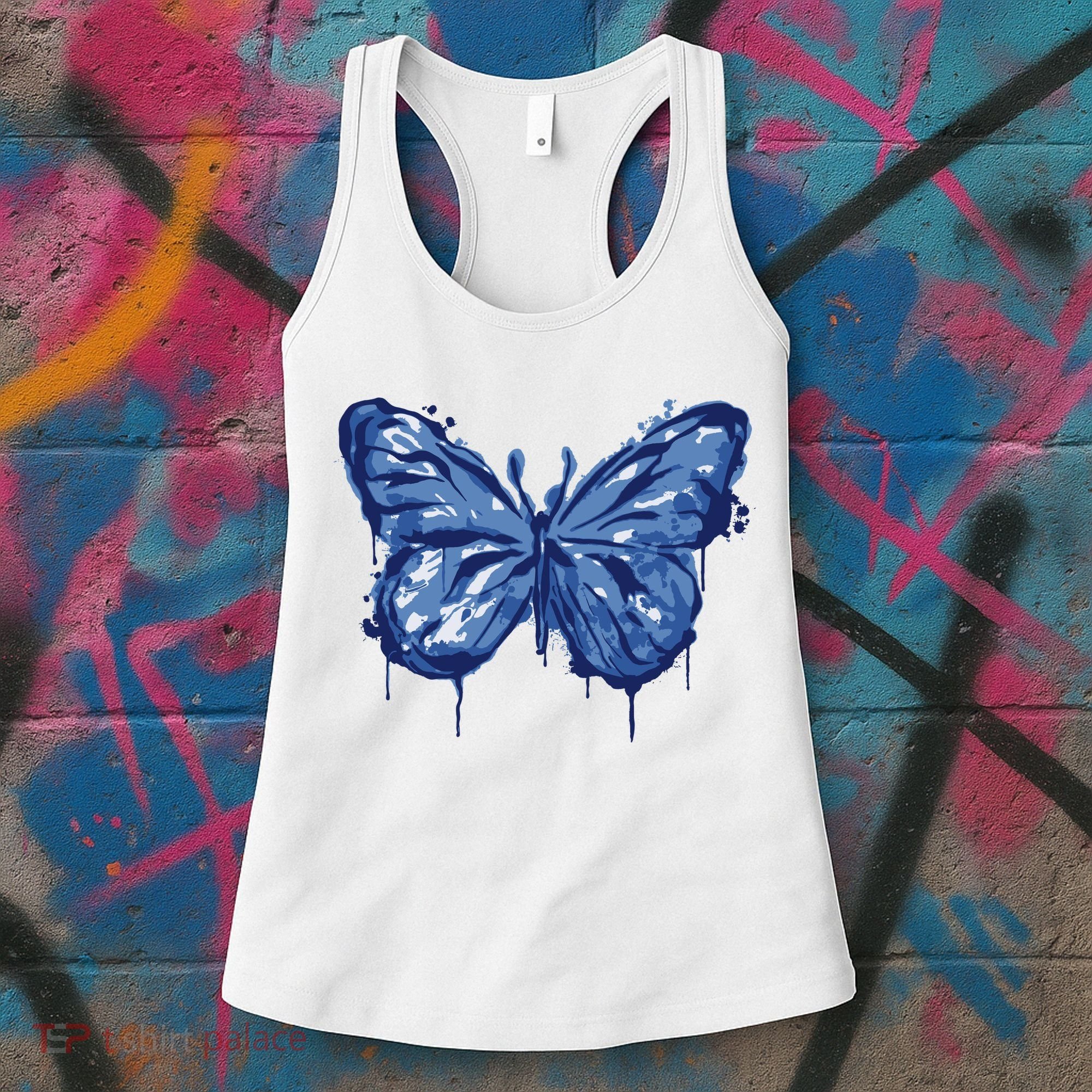 Butterfly Ink Dripping Women's Tank Top