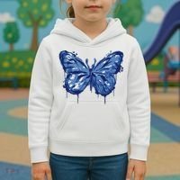 Butterfly Ink Dripping Kids Hoodie thumb 3