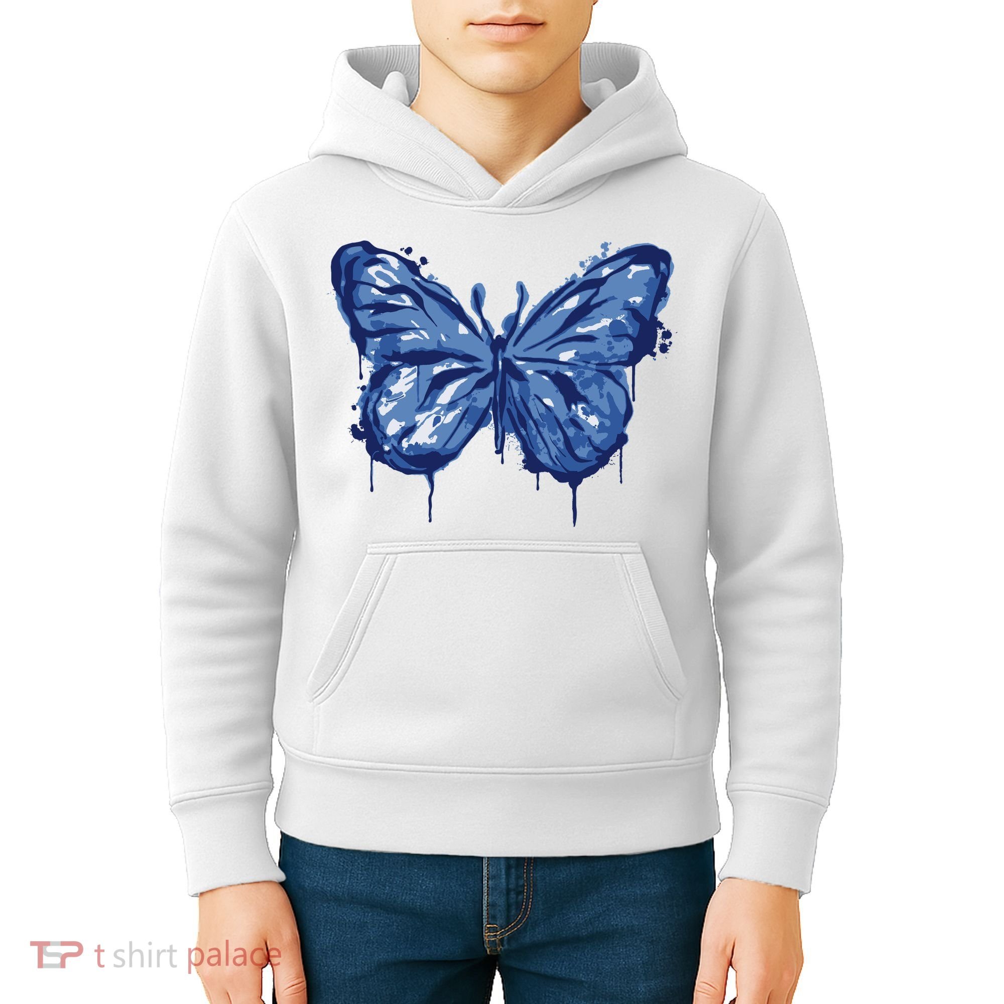 Butterfly Ink Dripping Kids Hoodie