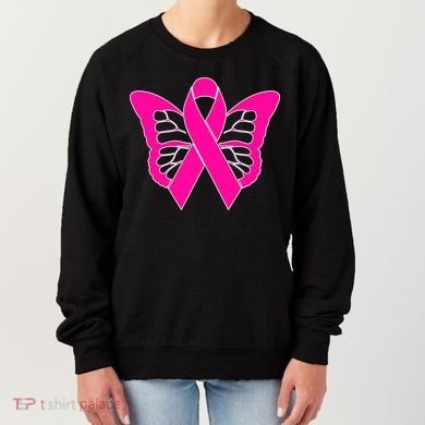Butterfly Ribbon Breast Cancer Women's Sweatshirt