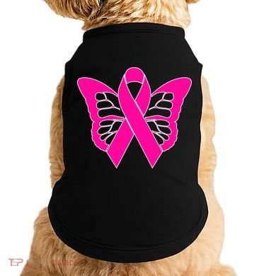 Butterfly Ribbon Breast Cancer Doggie Tank