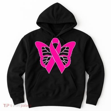 Butterfly Ribbon Breast Cancer Hoodie