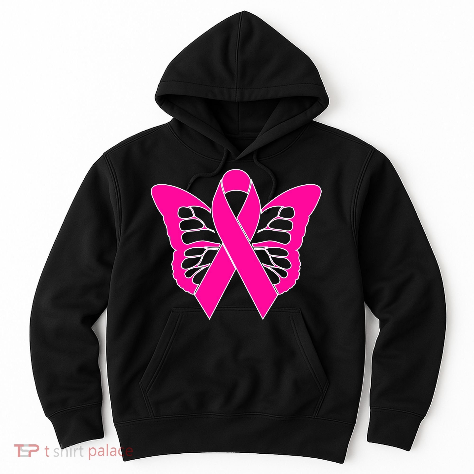 Butterfly Ribbon Breast Cancer Hoodie