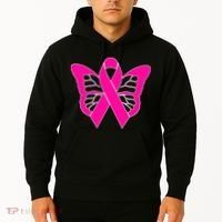 Butterfly Ribbon Breast Cancer Hoodie thumb 2