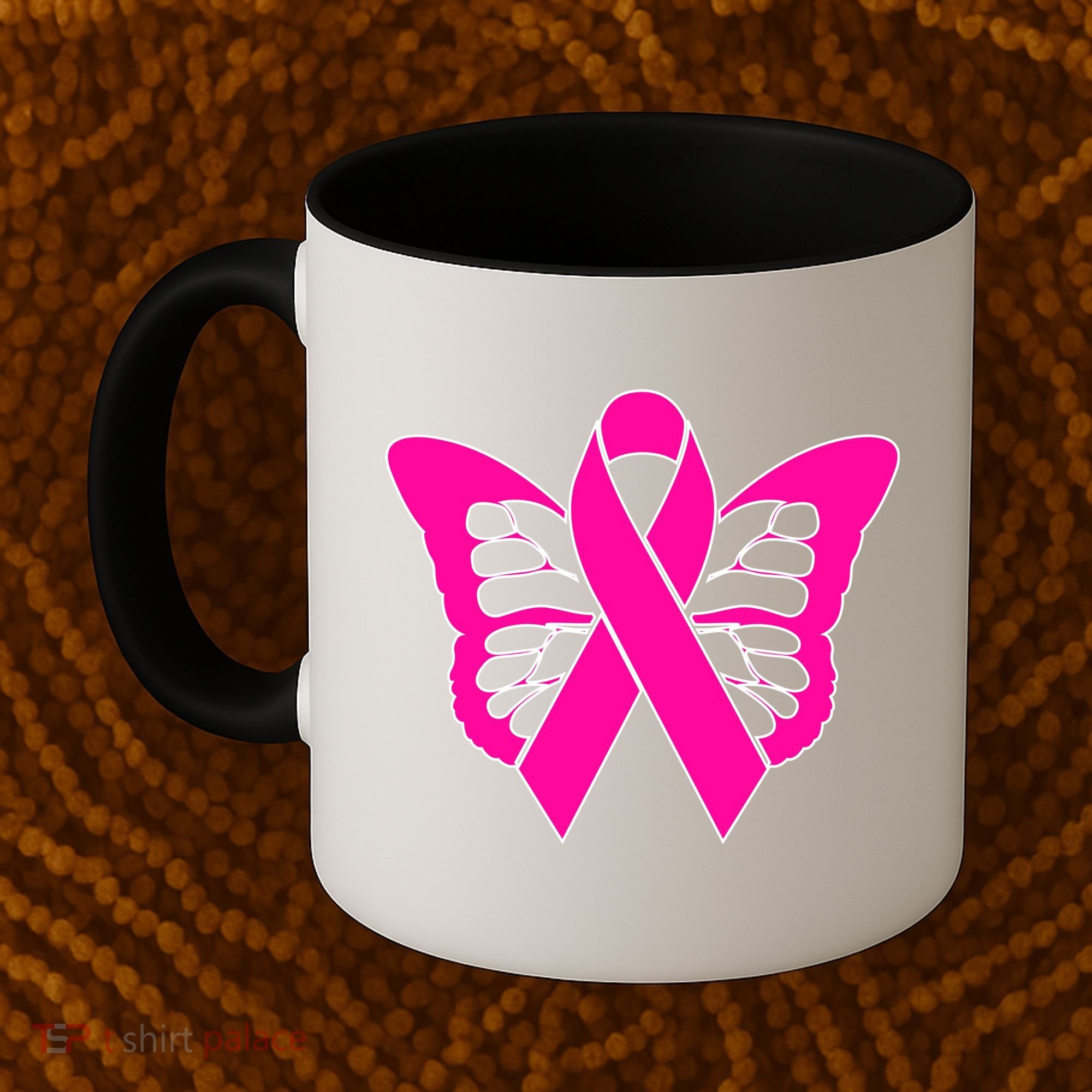 Butterfly Ribbon Breast Cancer Coffee Mug