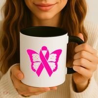 Butterfly Ribbon Breast Cancer Coffee Mug thumb 3