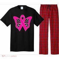 Butterfly Ribbon Breast Cancer Pajama Set thumb 0