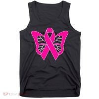 Butterfly Ribbon Breast Cancer Tank Top thumb 0