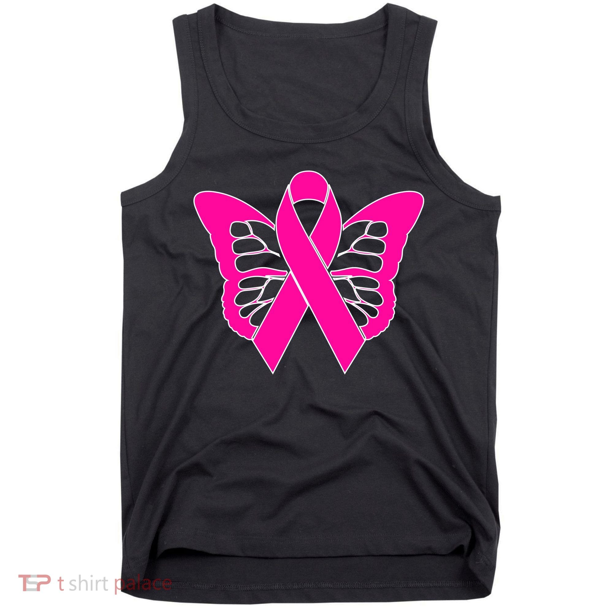 Butterfly Ribbon Breast Cancer Tank Top