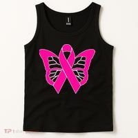 Butterfly Ribbon Breast Cancer Tank Top thumb 2