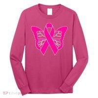 Butterfly Ribbon Breast Cancer Long Sleeve Shirt thumb 0