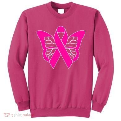 Butterfly Ribbon Breast Cancer Sweatshirt
