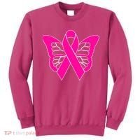 Butterfly Ribbon Breast Cancer Sweatshirt thumb 0