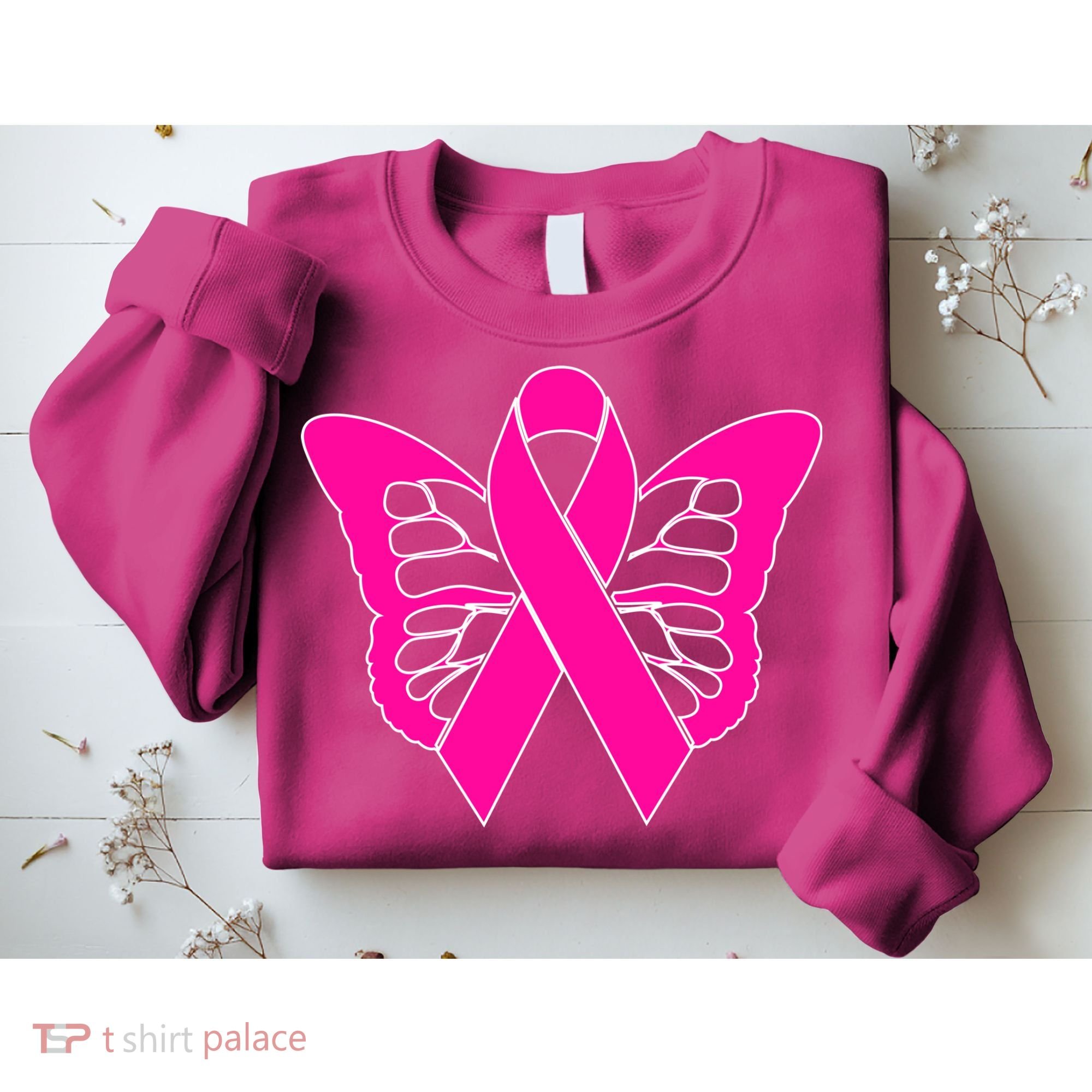 Butterfly Ribbon Breast Cancer Sweatshirt