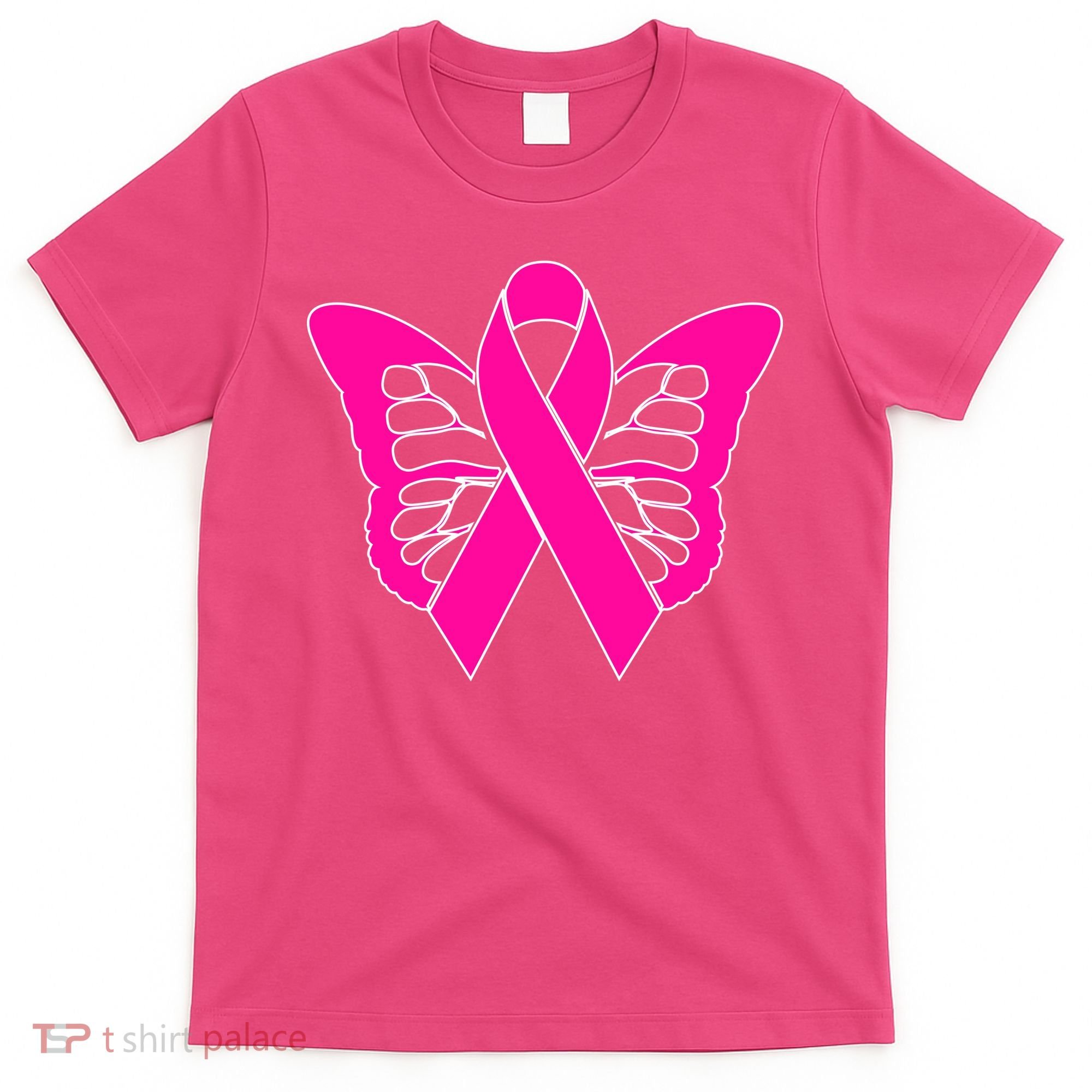Butterfly Ribbon Breast Cancer T-Shirt