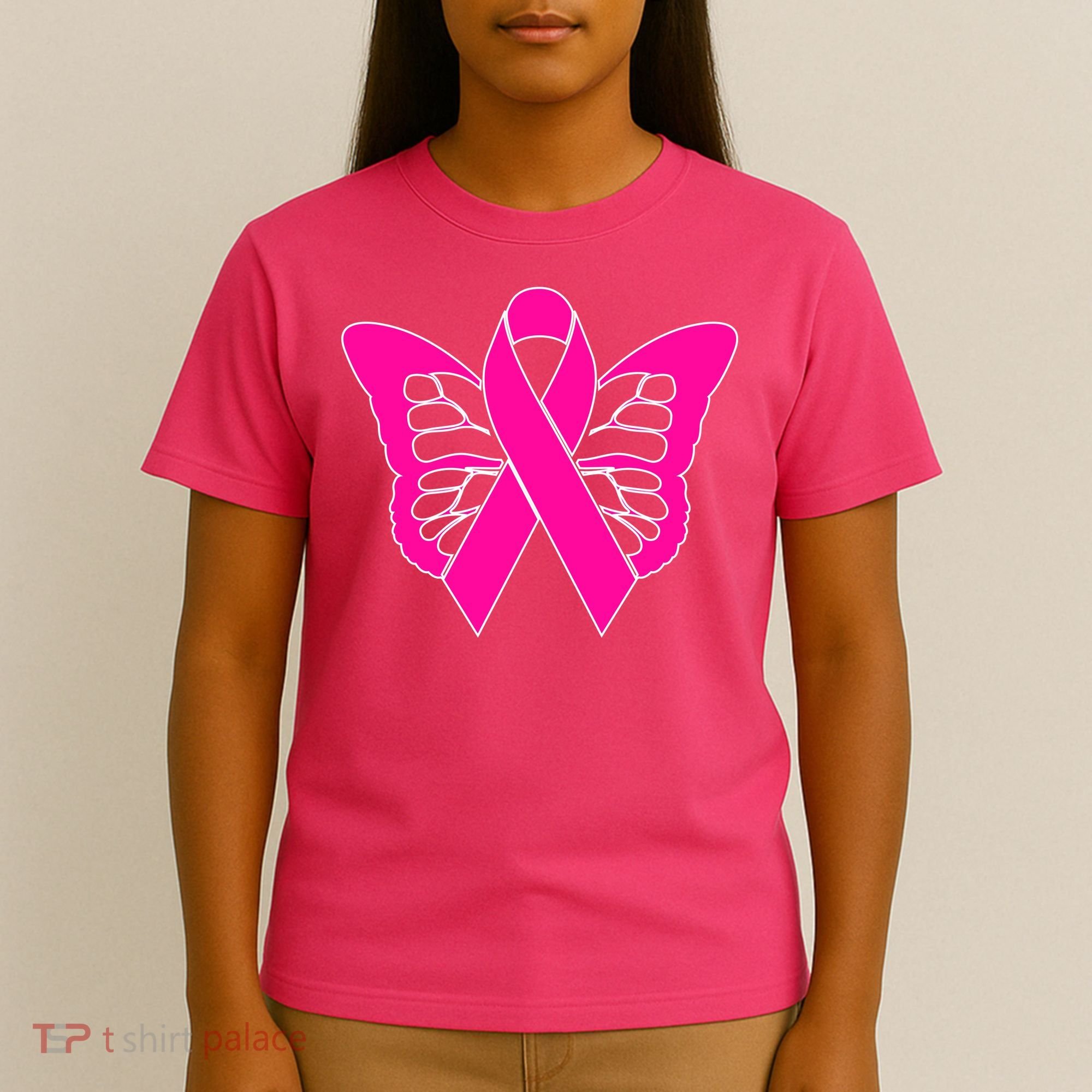 Butterfly Ribbon Breast Cancer T-Shirt
