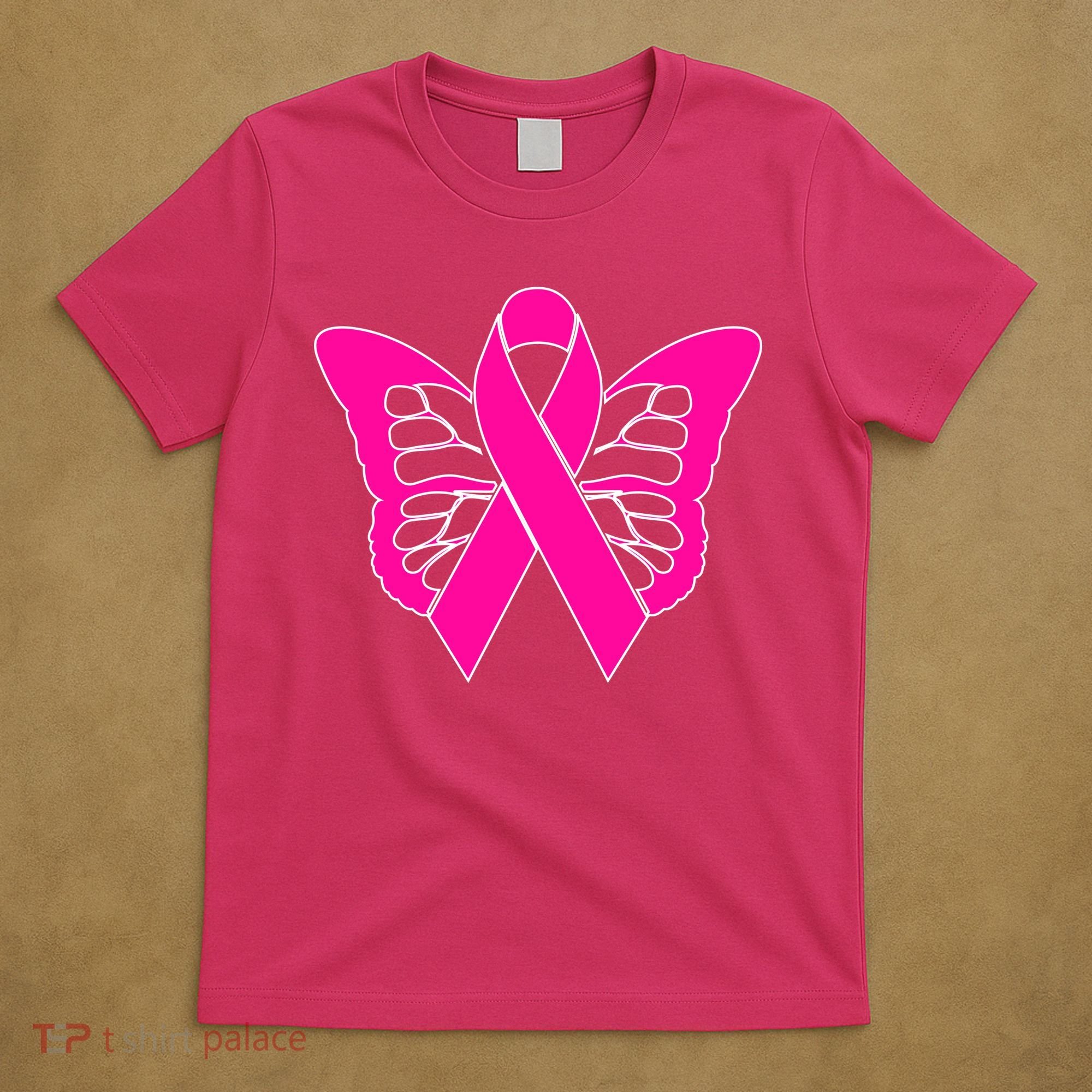 Butterfly Ribbon Breast Cancer T-Shirt
