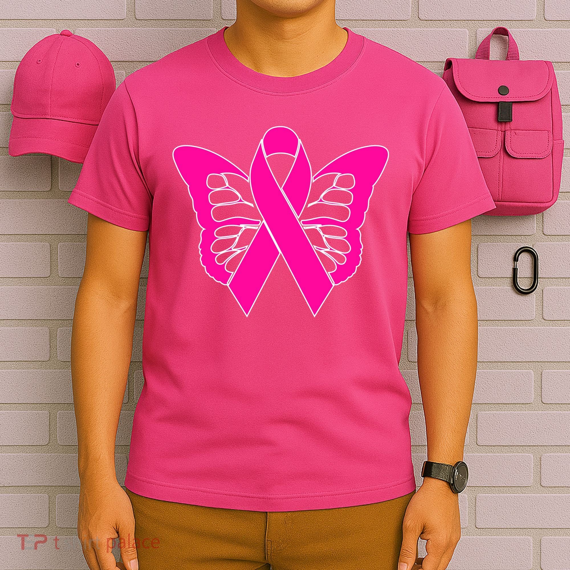 Butterfly Ribbon Breast Cancer T-Shirt