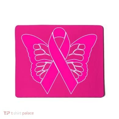 Butterfly Ribbon Breast Cancer Mousepad