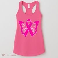 Butterfly Ribbon Breast Cancer Women's Tank Top thumb 0