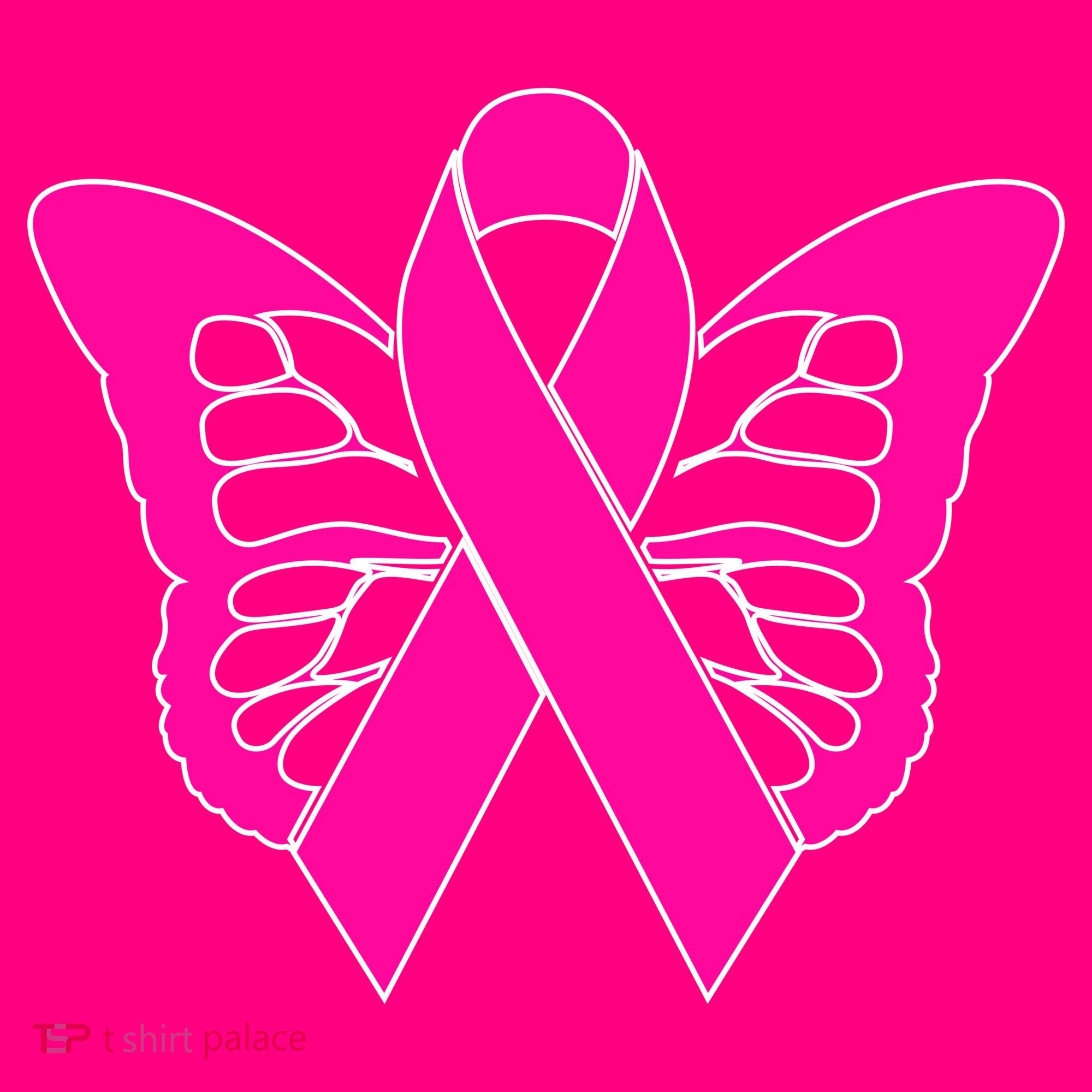 Butterfly Ribbon Breast Cancer Kids Hoodie