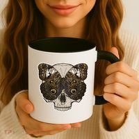 Butterfly Skull Moth Coffee Mug thumb 3
