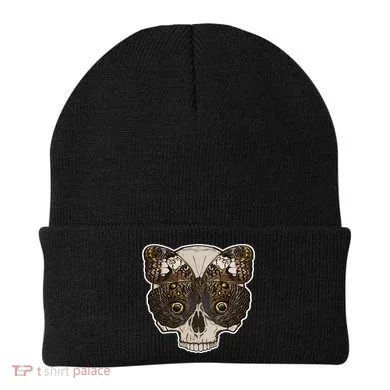 Butterfly Skull Moth Beanie