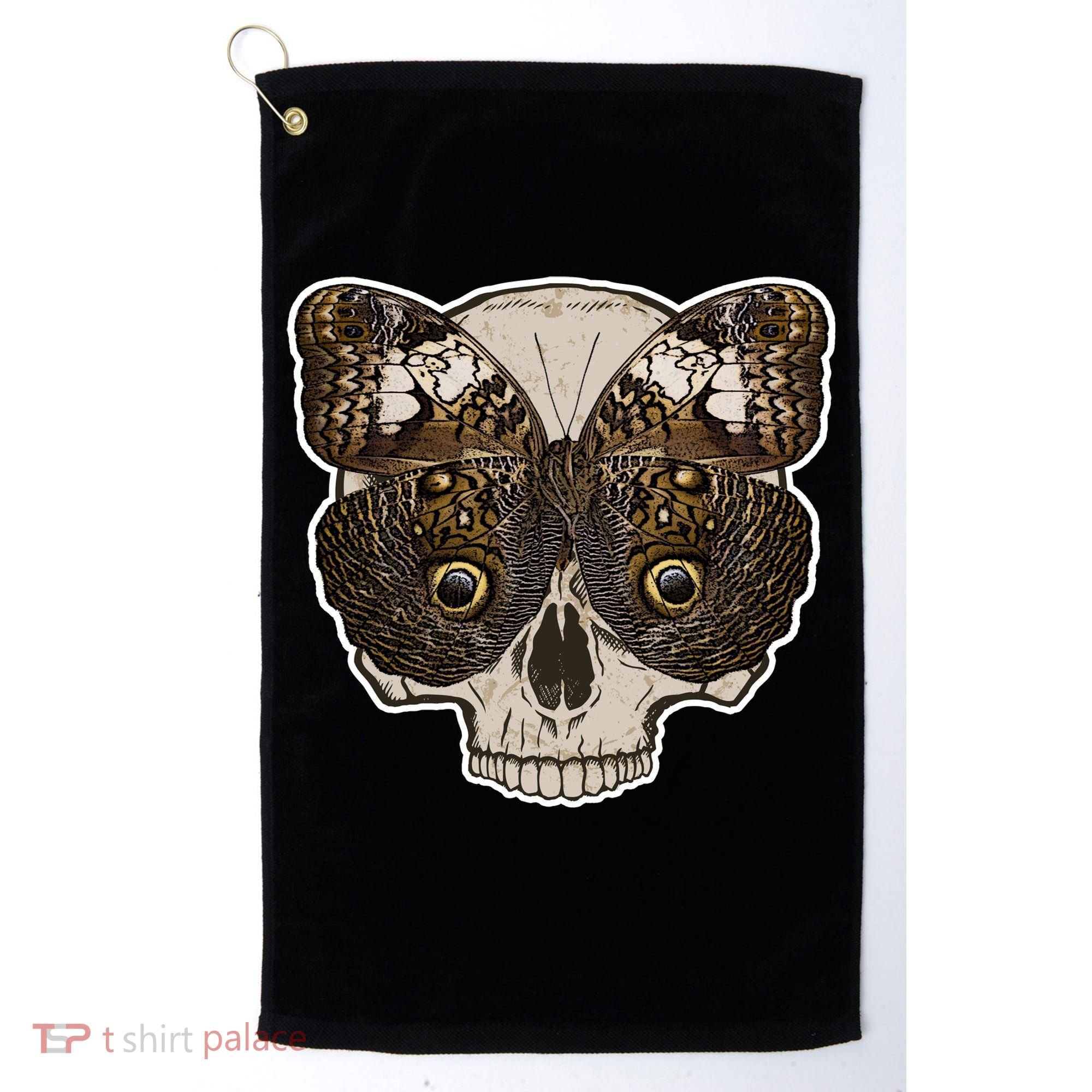 Butterfly Skull Moth Golf Towel