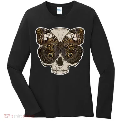 Butterfly Skull Moth Women's Long Sleeve Shirt