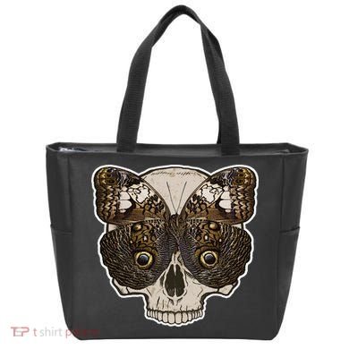 Butterfly Skull Moth Tote Bag