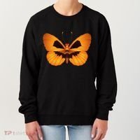 Butterfly With Face Halloween Pumpkin Women's Sweatshirt thumb 0
