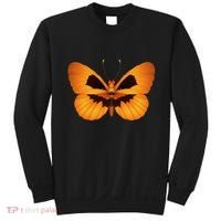 Butterfly With Face Halloween Pumpkin Sweatshirt thumb 0