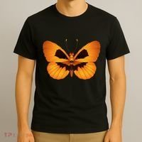 Butterfly With Face Halloween Pumpkin T-Shirt thumb 3