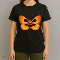Butterfly With Face Halloween Pumpkin T-Shirt thumb 4